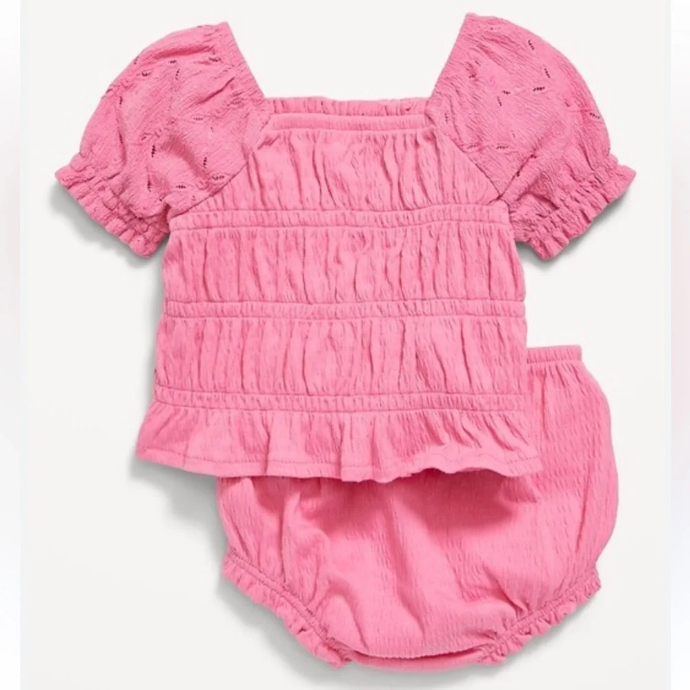 Girls Smocked Top and Bloomer Set